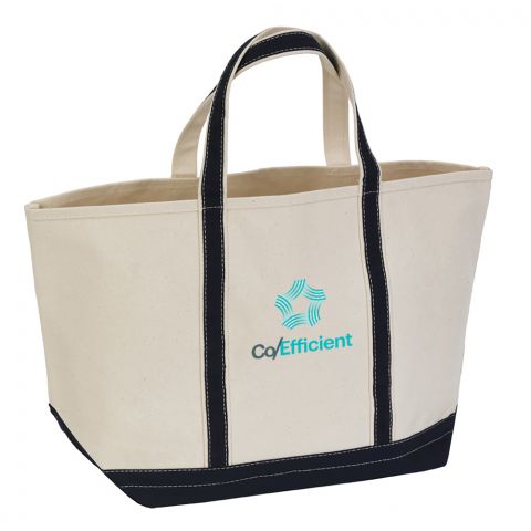 Classic 18oz Canvas Boat Tote in Natural/Black